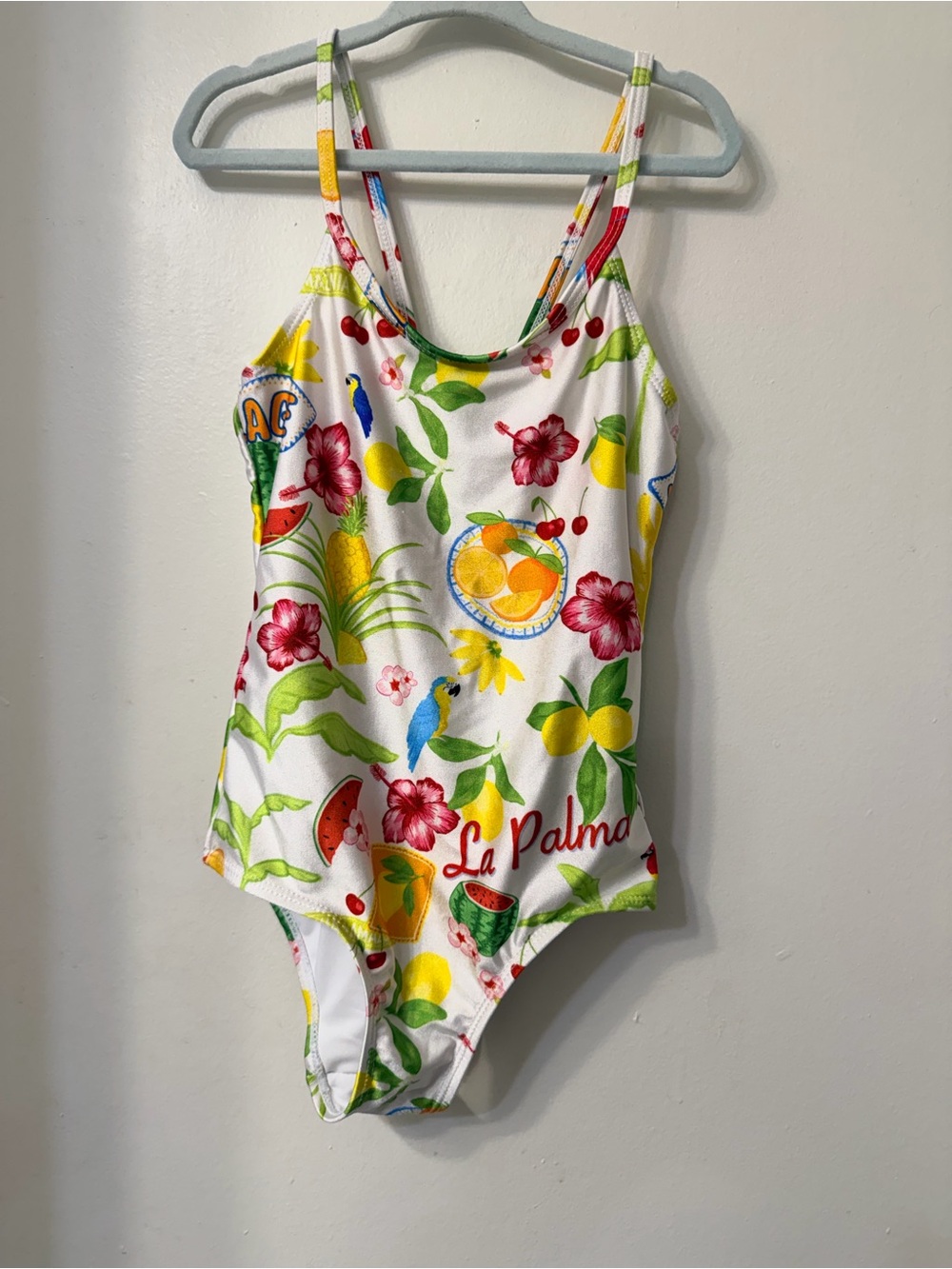 Cotton On White Tropical Fruit Kids One-Piece Swimsuit